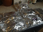 Looks at all the pre-made foil meals! 