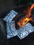 Foil packets cooking. 